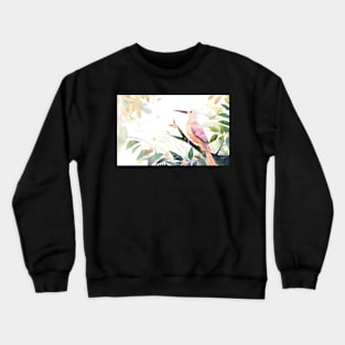 Whimsical and Cute Watercolor Bird Crewneck Sweatshirt